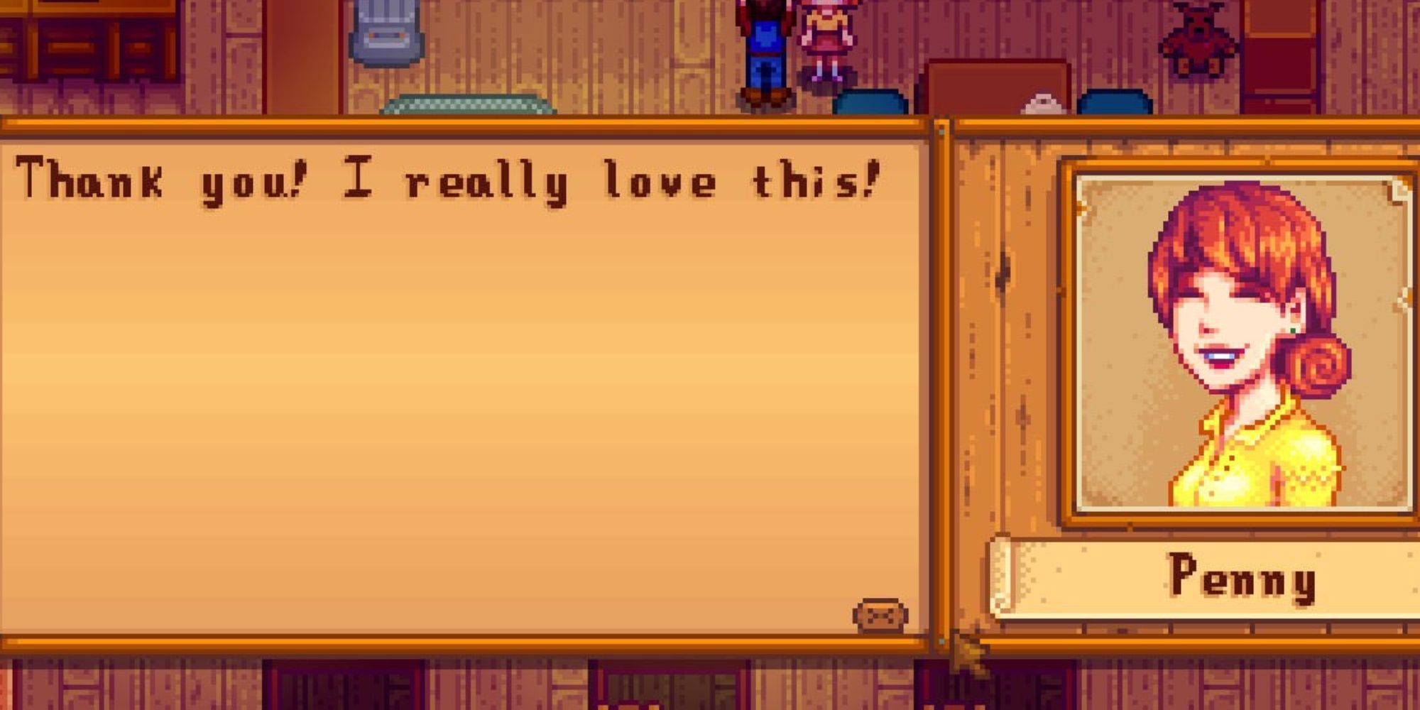 penny reaction after receiving a gift stardew valley