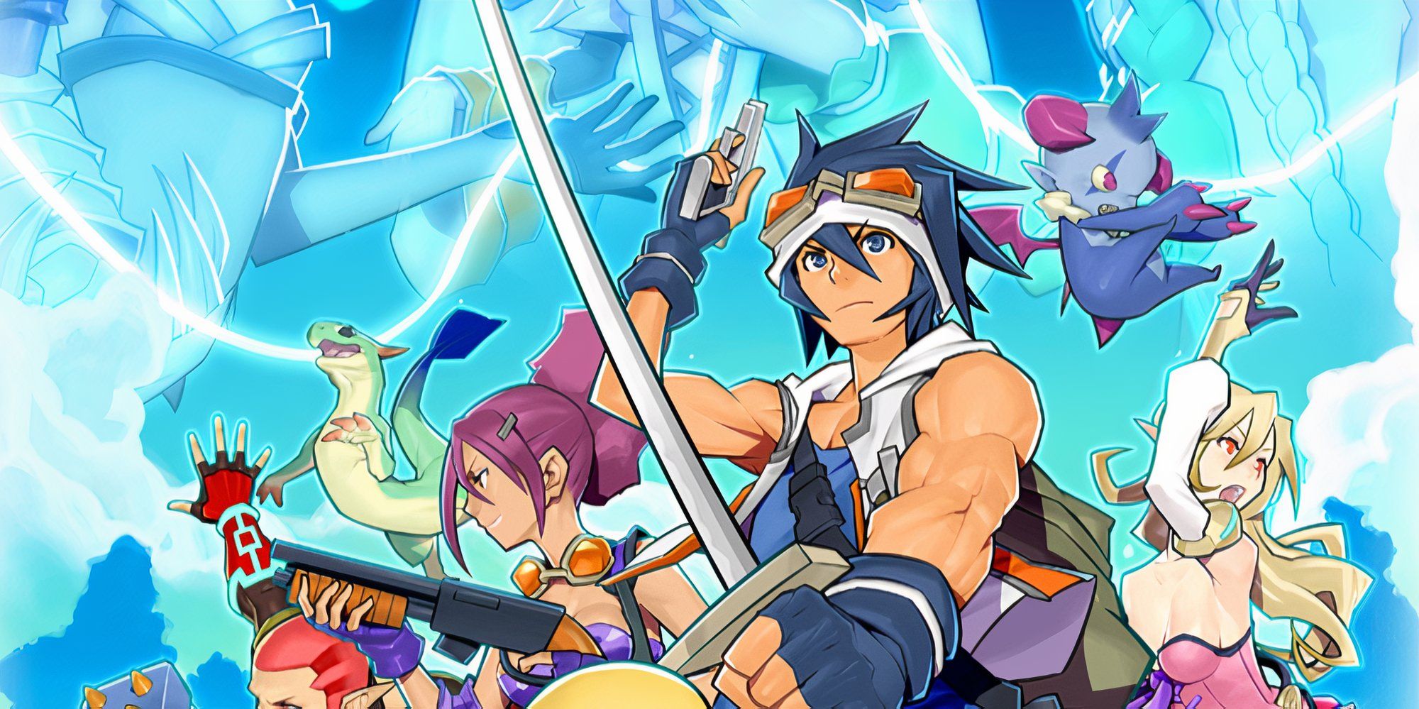 Promo art featuring characters in SaGa 2 The Treasure Legend - Goddess of Destiny