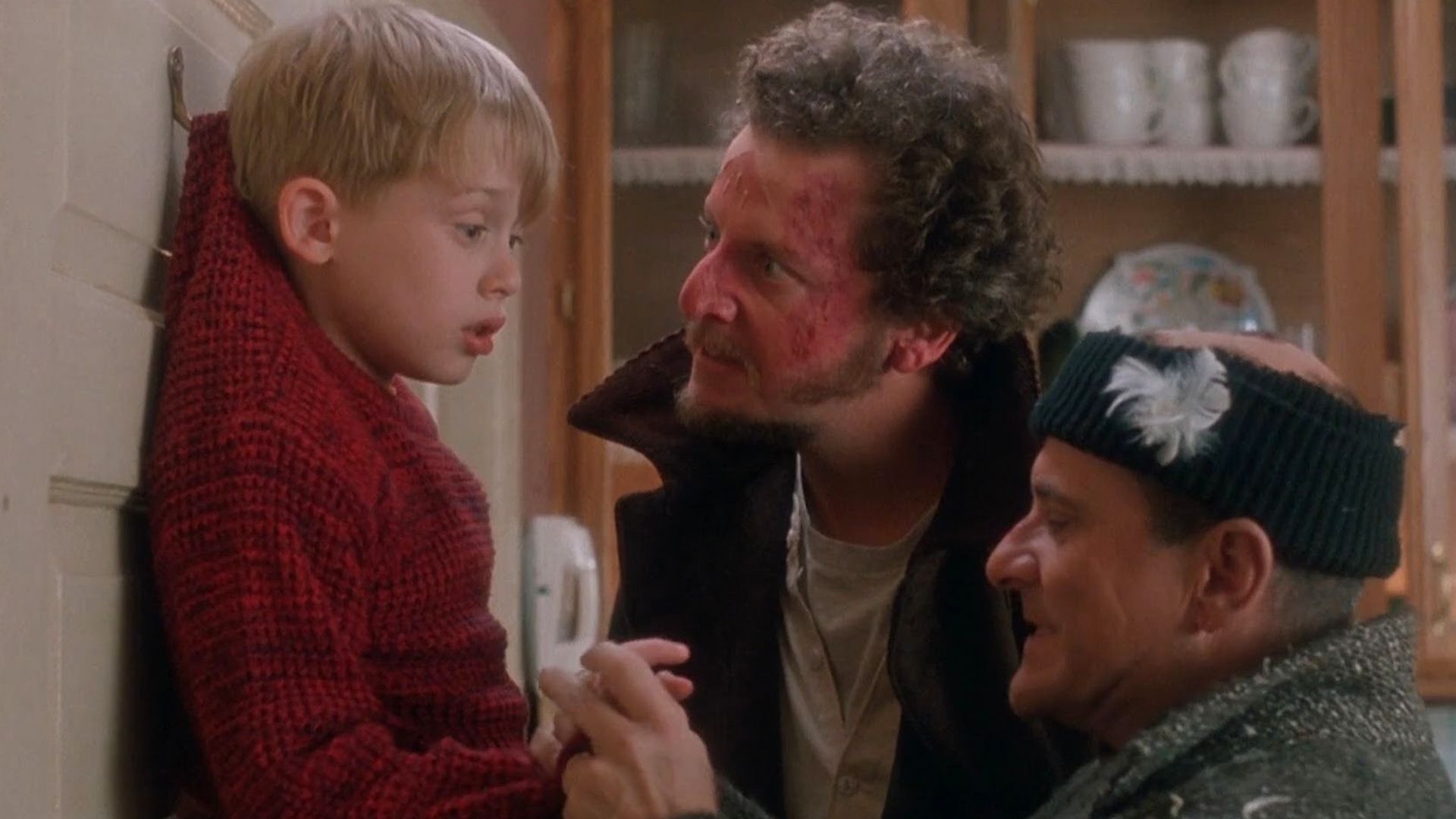 Kevin, Harry, and Marv in Home Alone.