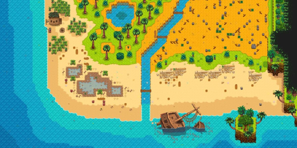 Map of Ginger Island from Stardew Valley