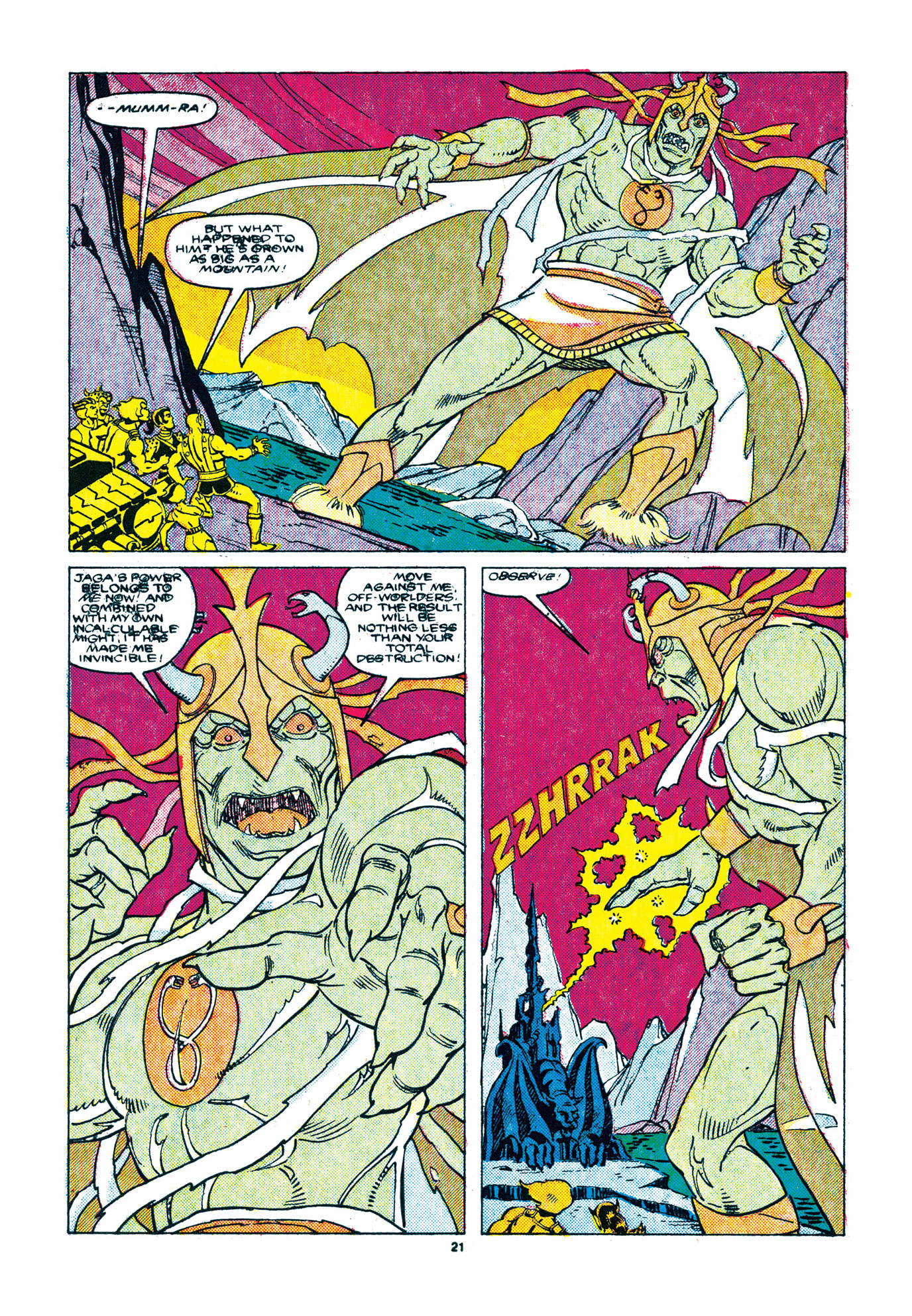 Pages from the original ThunderCats comics.