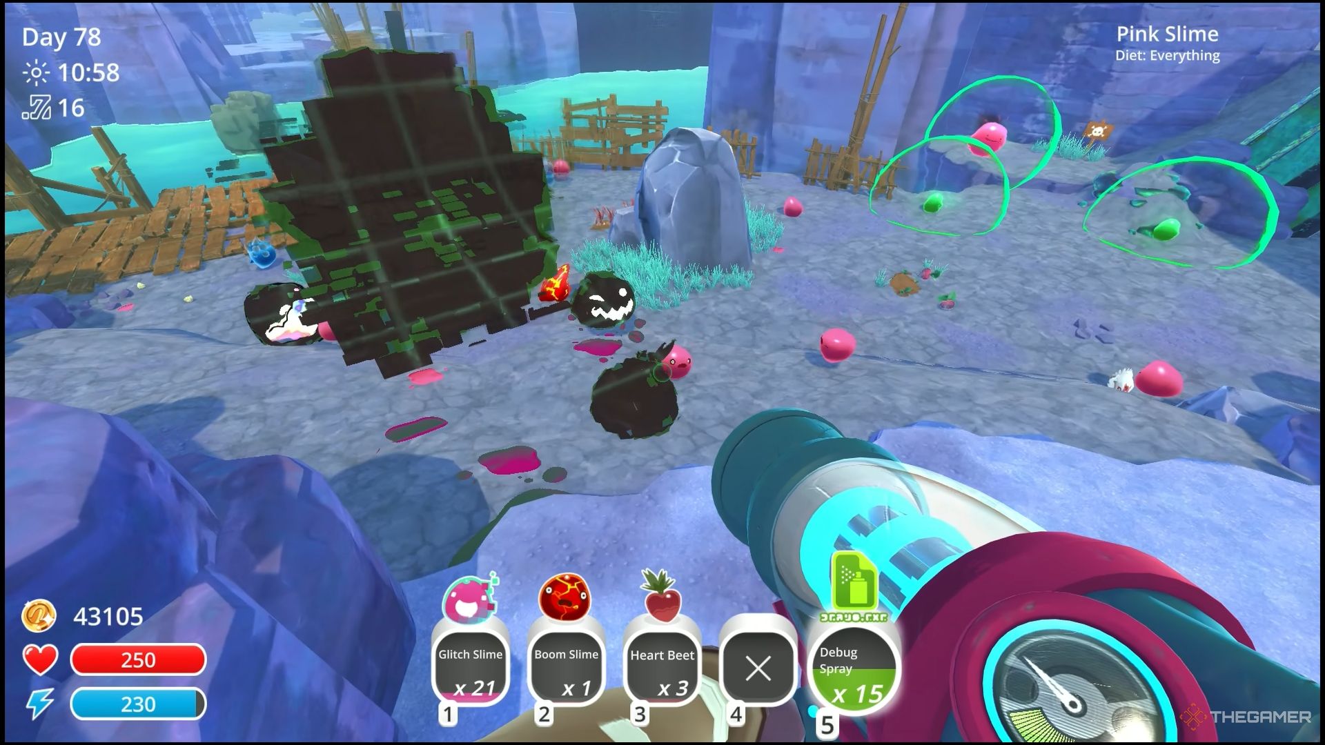 Tarrs are spawning from the dark rifts in Slime Rancher.