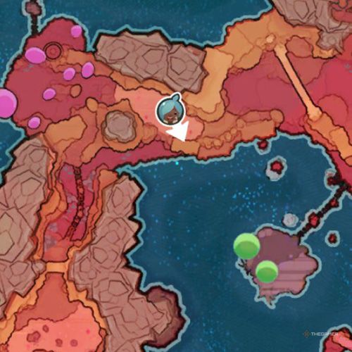 The player's icon shows the location of the treasure pod no 3 at the Dry Reef in Slime Rancher