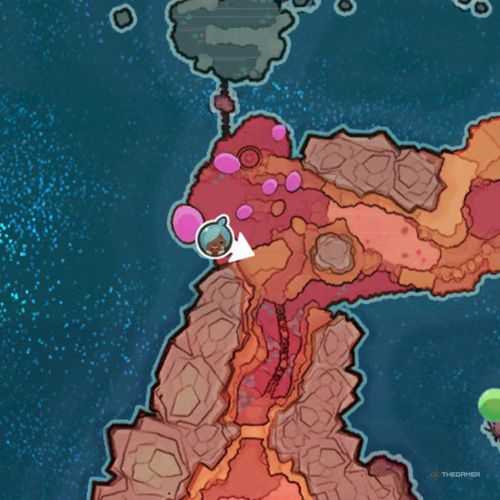 The player's icon shows the location of the treasure pod no 5 at the Dry Reef in Slime Rancher