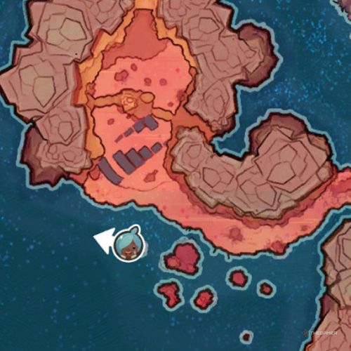 The player's icon shows the location of the treasure pod no 17 at the Dry Reef in Slime Rancher