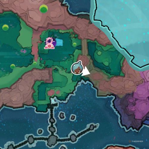 The player's icon shows the location of the treasure pod no 7 at the Moss Blanket in Slime Rancher