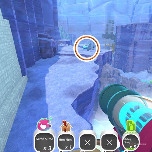 The player is looking at the  treasure pod no 1 at the Slimeulation in Slime Rancher