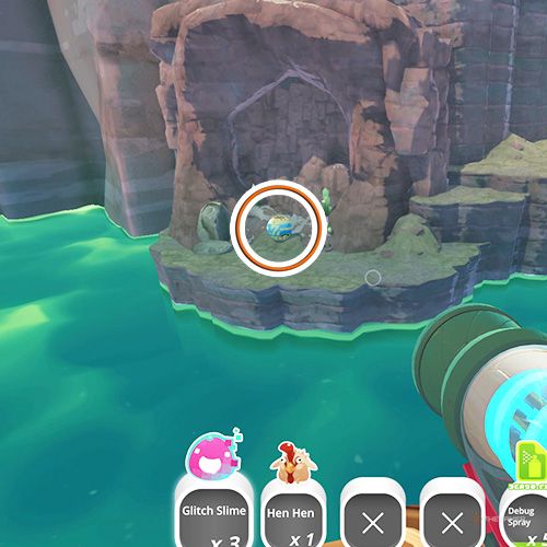 The player is looking at the  treasure pod no 2 at the Slimeulation in Slime Rancher