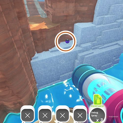 The player is looking at the  treasure pod no 9 at the Slimeulation in Slime Rancher