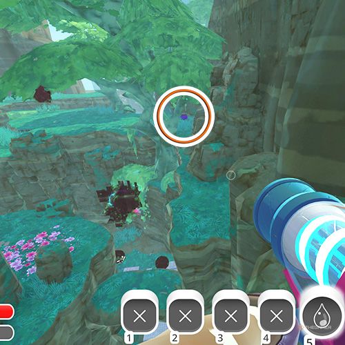 The player is looking at the  treasure pod no 10 at the Slimeulation in Slime Rancher