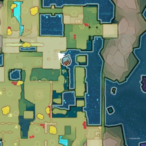 The player's icon shows the location of the treasure pod no 4 at the Ancient Ruins in Slime Rancher