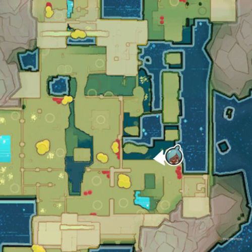 The player's icon shows the location of the treasure pod no 6 at the Ancient Ruins in Slime Rancher