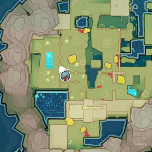 The player's icon shows the location of the treasure pod no 11 at the Ancient Ruins in Slime Rancher