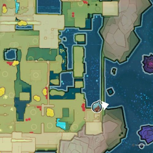 The player's icon shows the location of the treasure pod no 12 at the Ancient Ruins in Slime Rancher