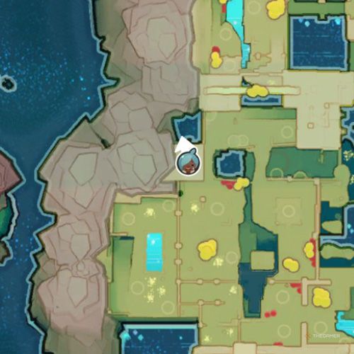 The player's icon shows the location of the treasure pod no 18 at the Ancient Ruins in Slime Rancher