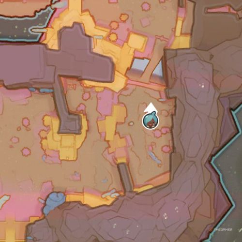 The player's icon shows the location of the treasure pod no 3 at the Glass Desert in Slime Rancher