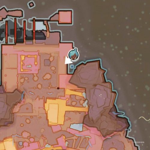 The player's icon shows the location of the treasure pod no 7 at the Glass Desert in Slime Rancher