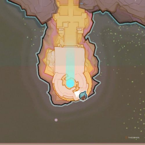 The player's icon shows the location of the treasure pod no 8 at the Glass Desert in Slime Rancher