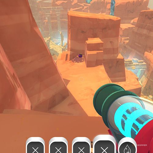 The player is looking at the  treasure pod no 9 at the Glass Desert in Slime Rancher-1