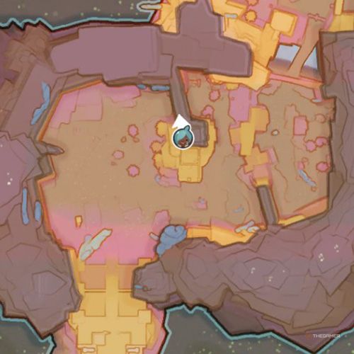 The player's icon shows the location of the treasure pod no 10 at the Glass Desert in Slime Rancher