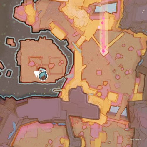 The player's icon shows the location of the treasure pod no 11 at the Glass Desert in Slime Rancher