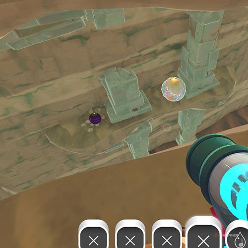 The player is looking at the  treasure pod no 11 at the Glass Desert in Slime Rancher-1