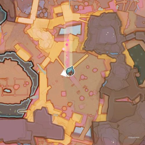 The player's icon shows the location of the treasure pod no 17 at the Glass Desert in Slime Rancher