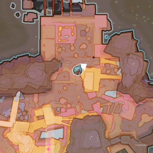 The player's icon shows the location of the treasure pod no 21 at the Glass Desert in Slime Rancher