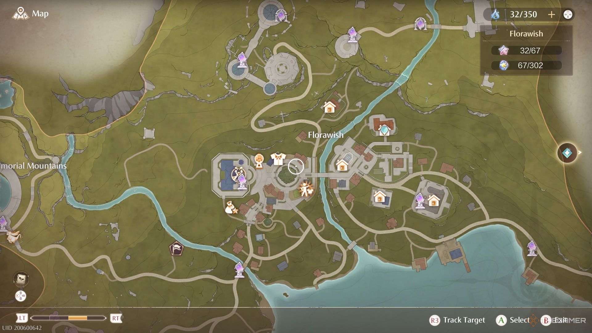 The marketplace Crane Flight minigame location is shown in Infinity Nikki.