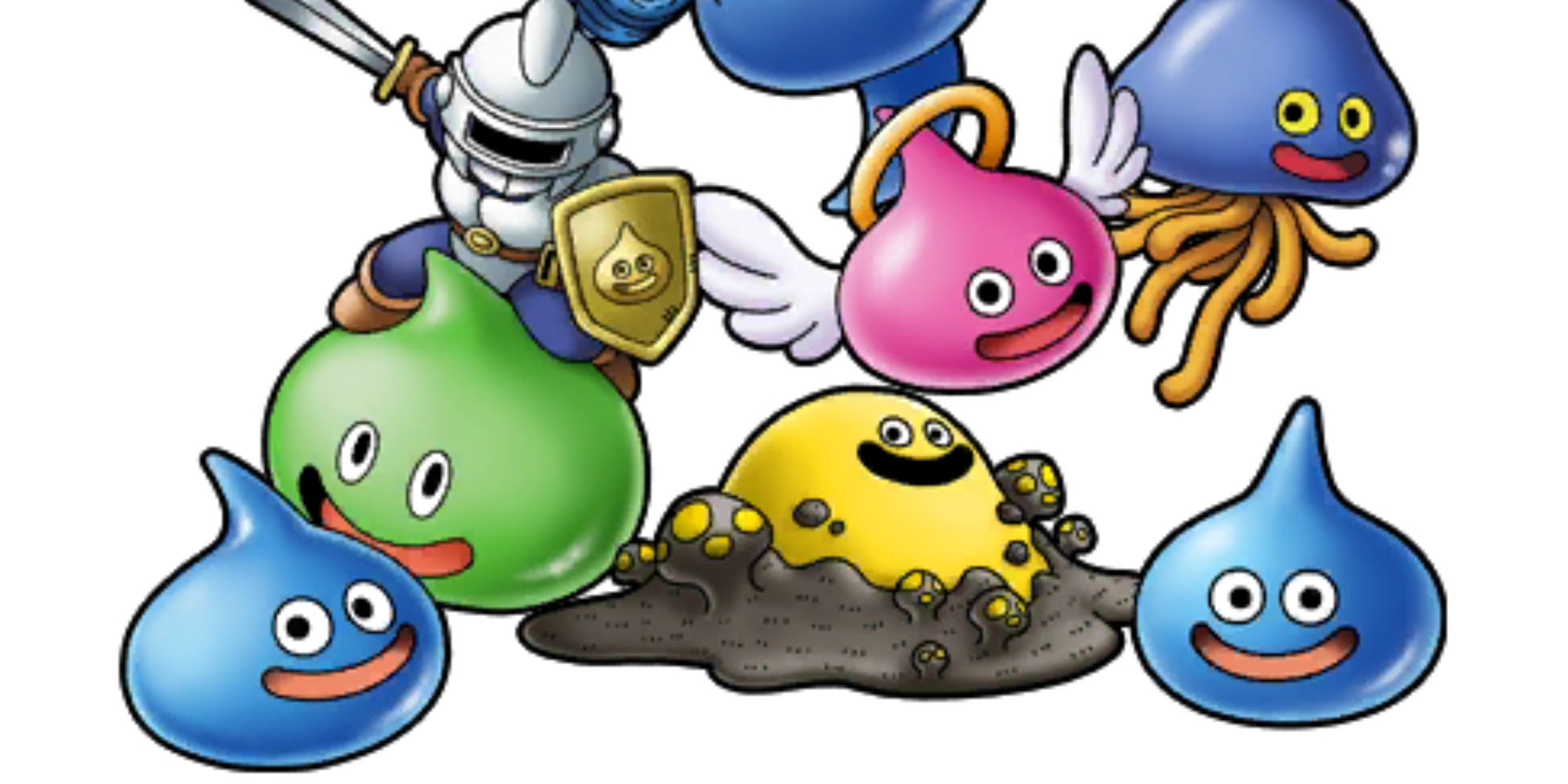 Multiple slimes from Dragon Quest