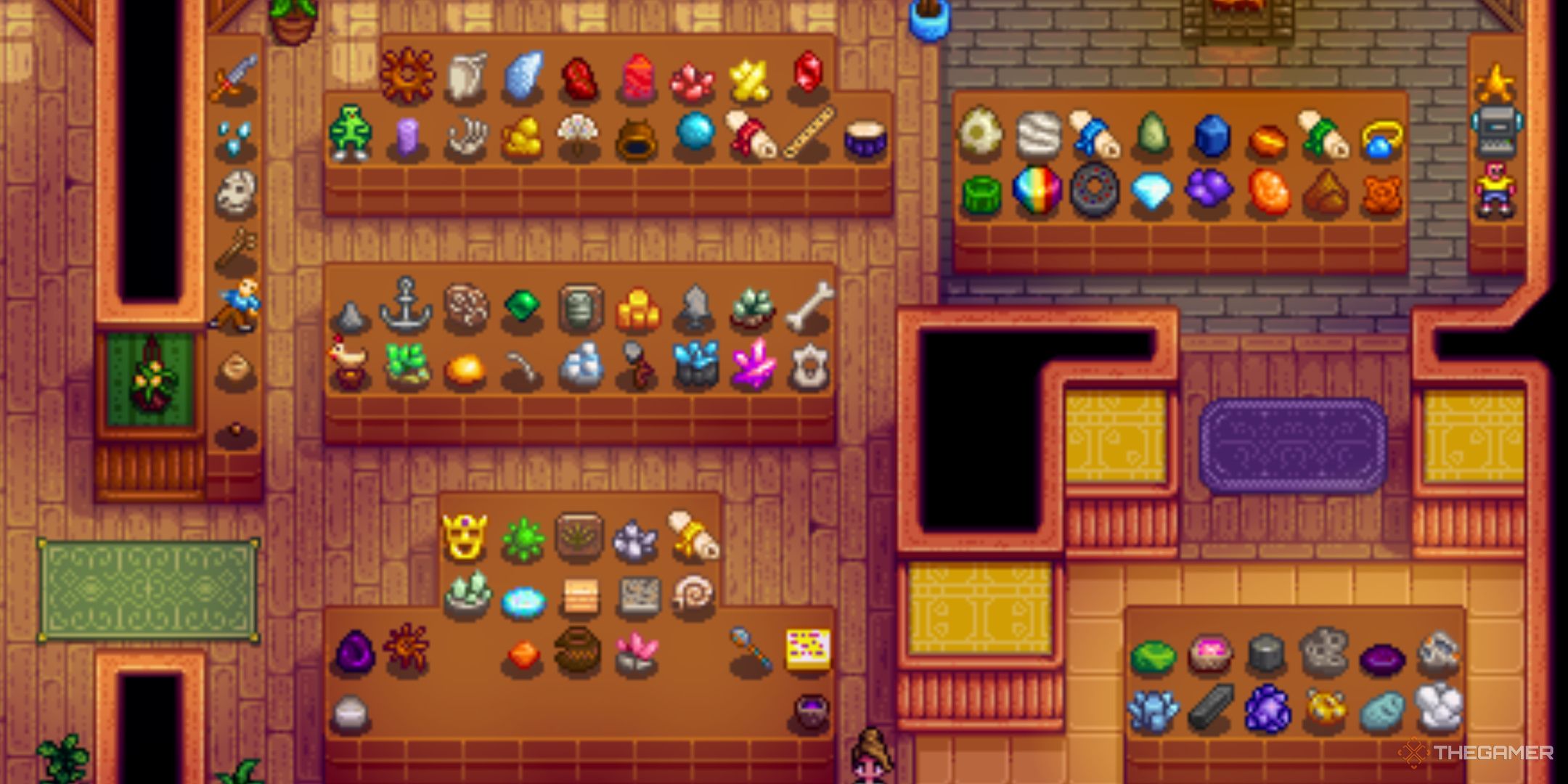 Stardew Valley, the museum organized by picked up items.