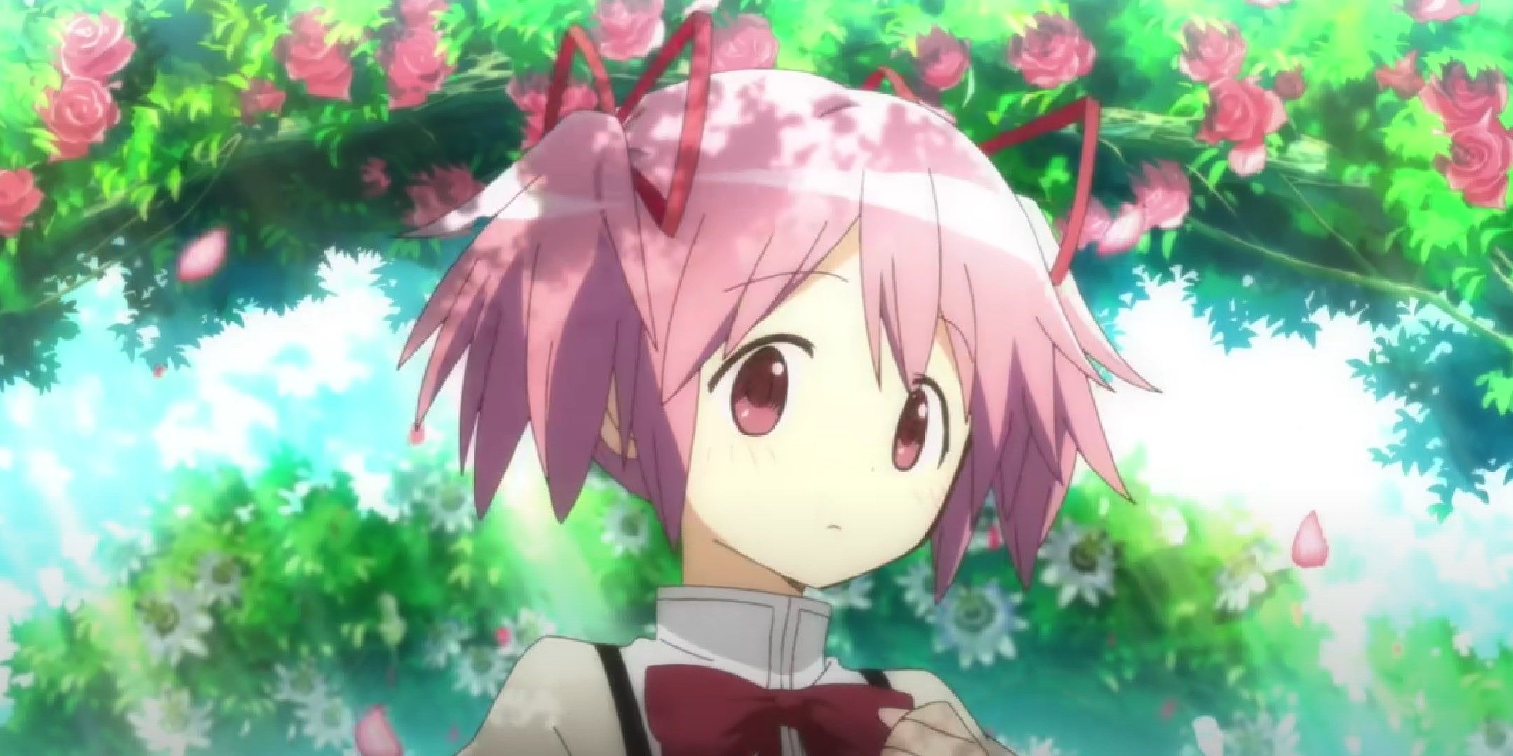 Image of Madoka from Madoka Magica.