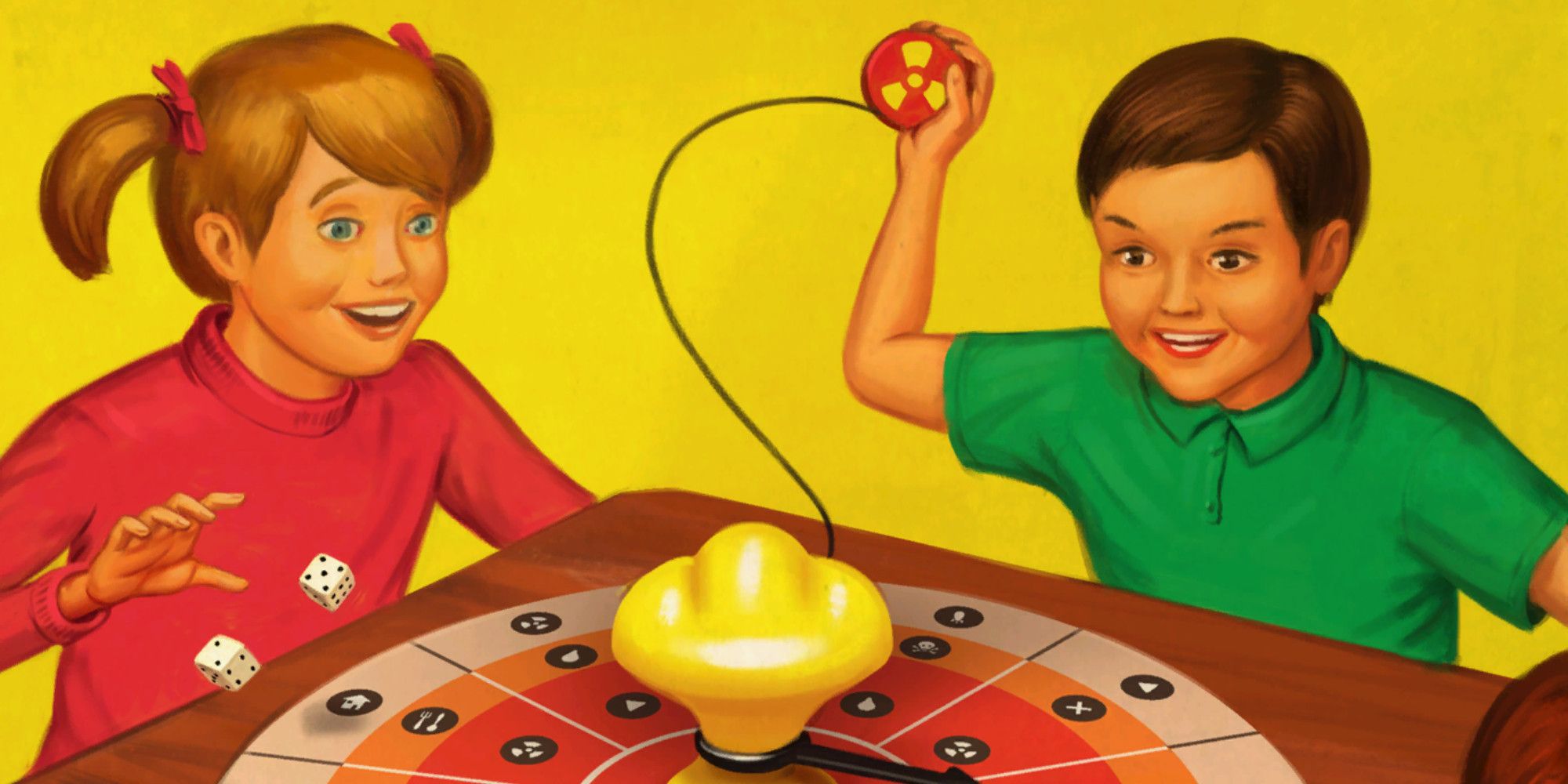 Two children playing Blast Radius in Fallout 4.