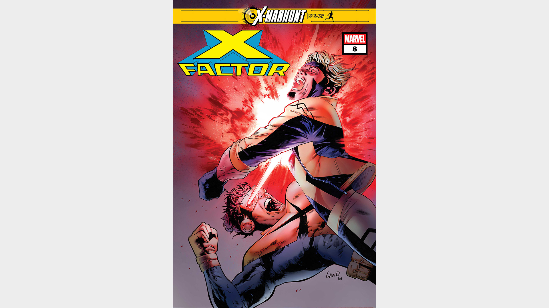 Cyclops fights on the cover of X-Factor #8.