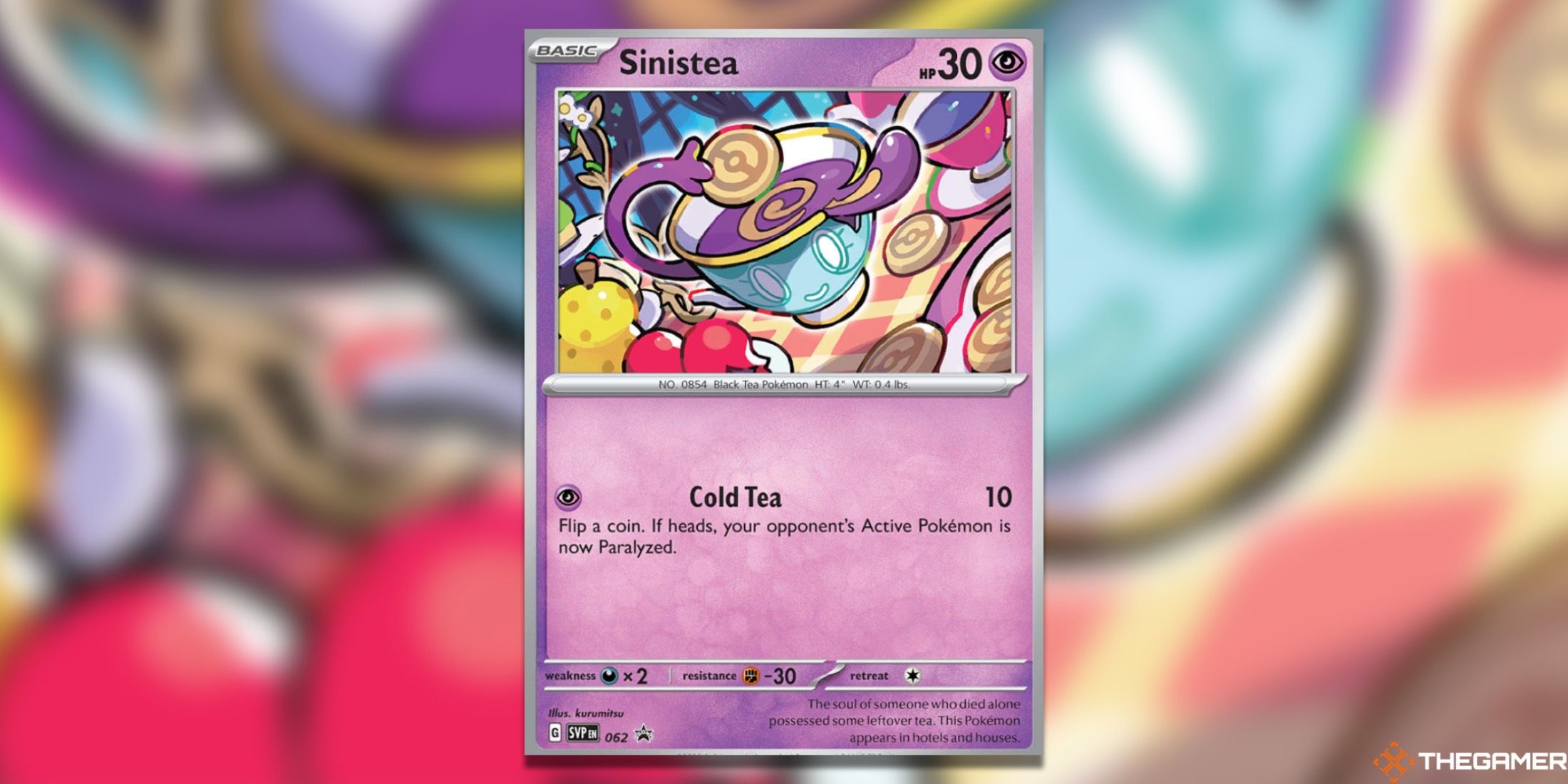 The Sinistea Scarlet & Violet Promo from the Pokemon TCG.