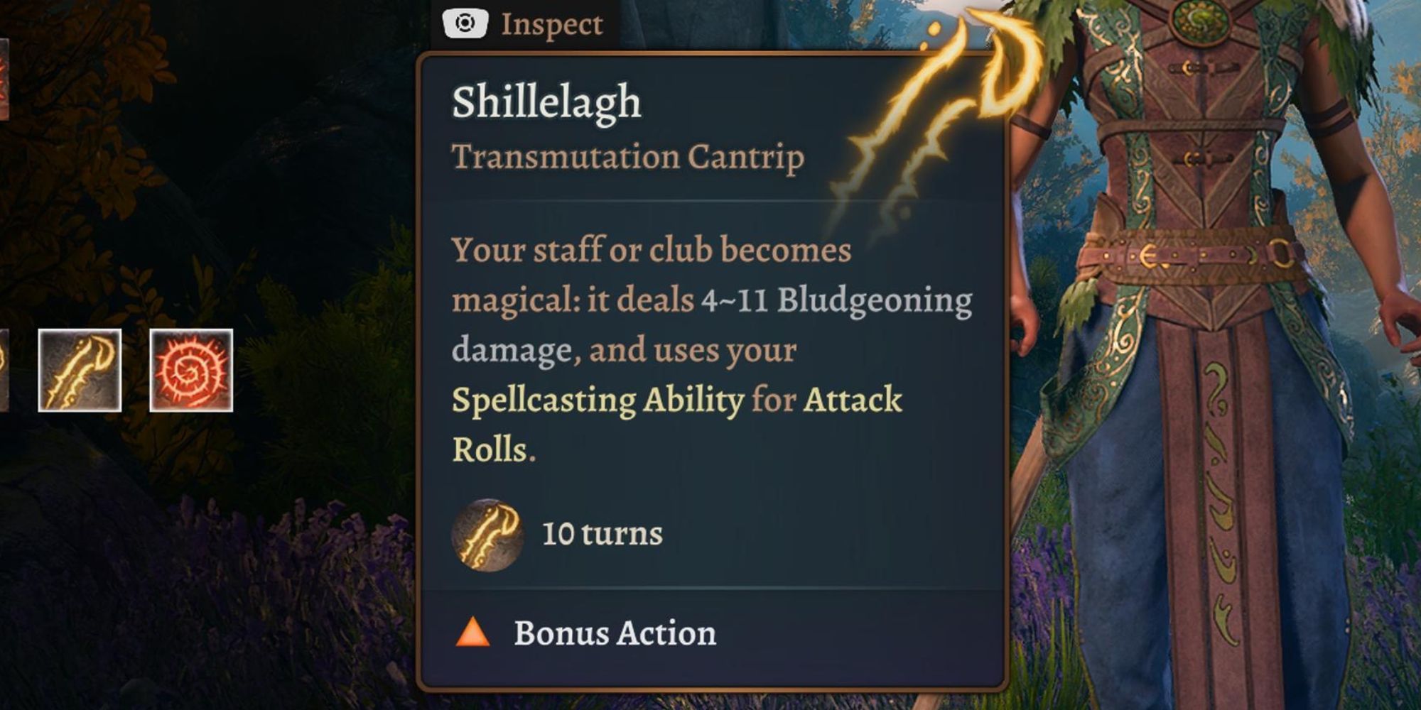 The Shillelagh cantrip in Baldur's Gate 3