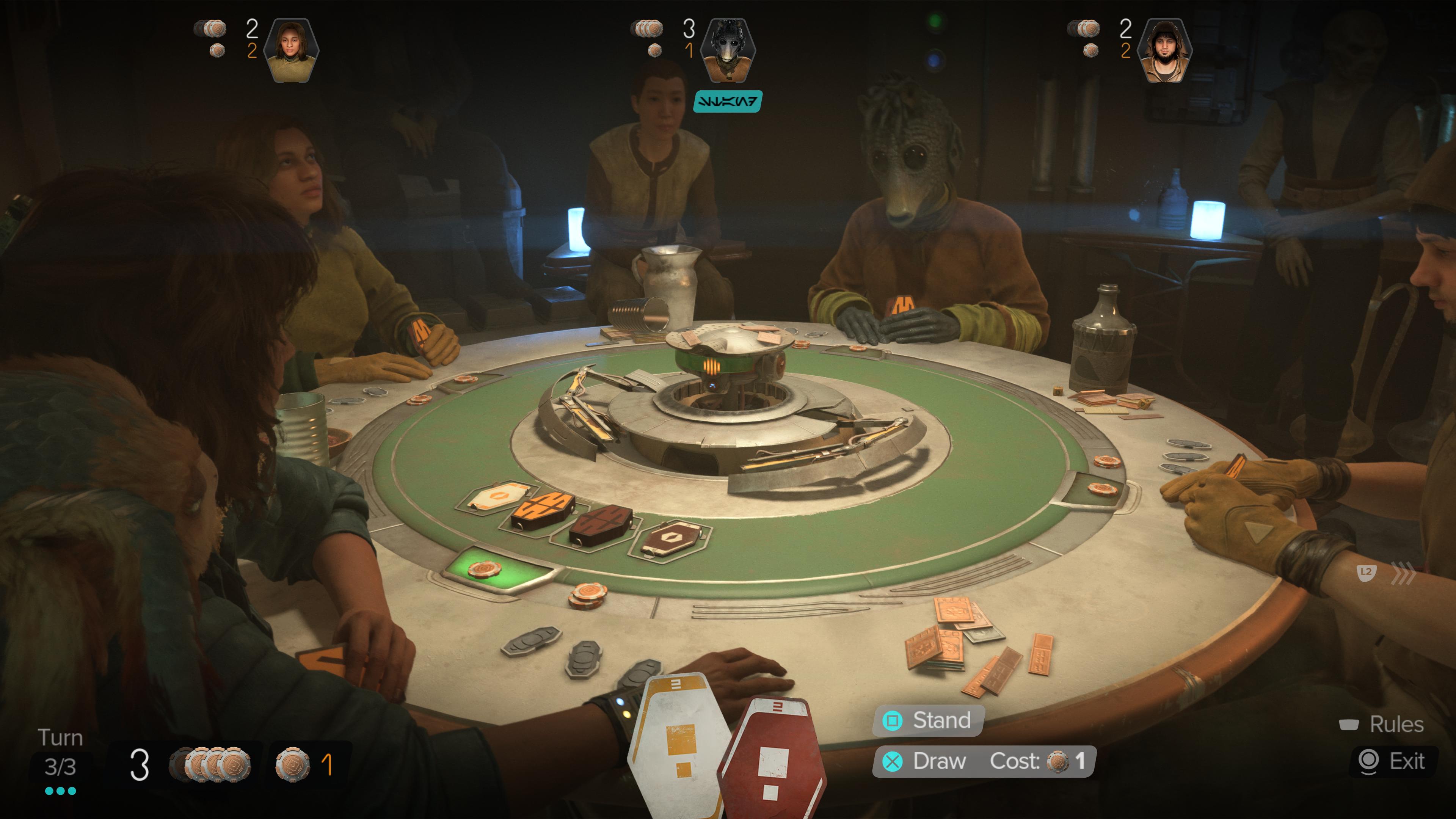 Playing Sabaac in Star Wars Outlaws