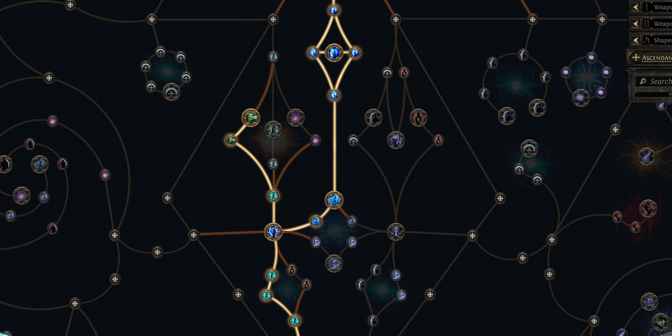 path of exile 2 more physical and critical spell damage in passive skill tree