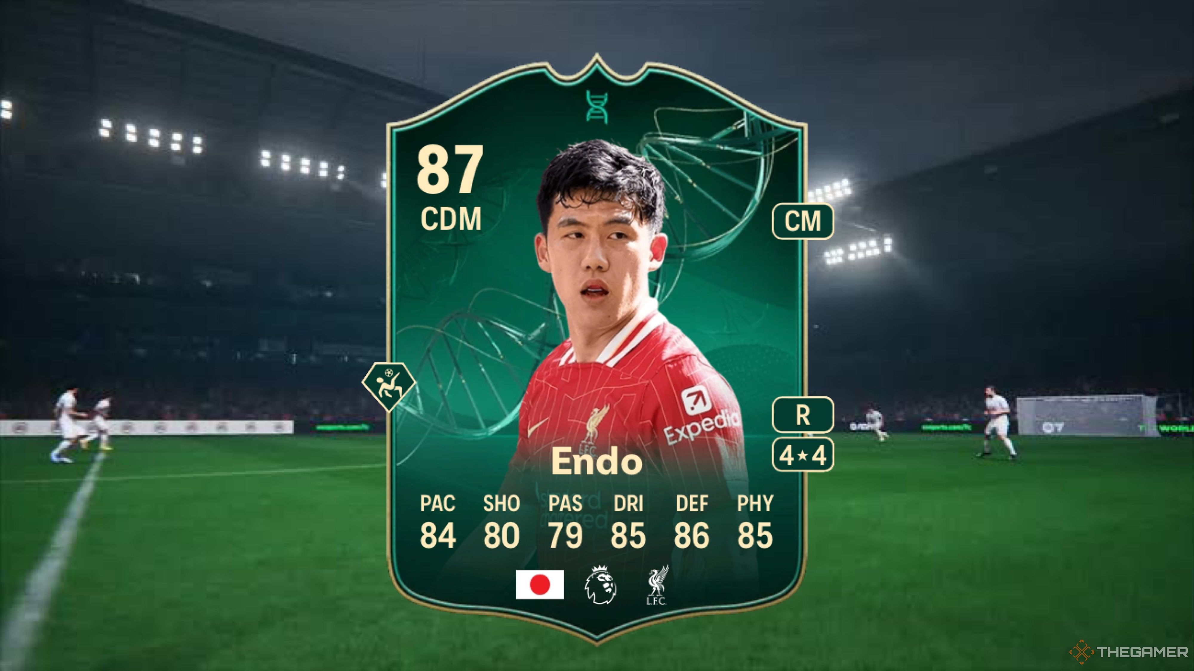 Image showing Endo card against a faded stadium background from EA Sports FC 25.