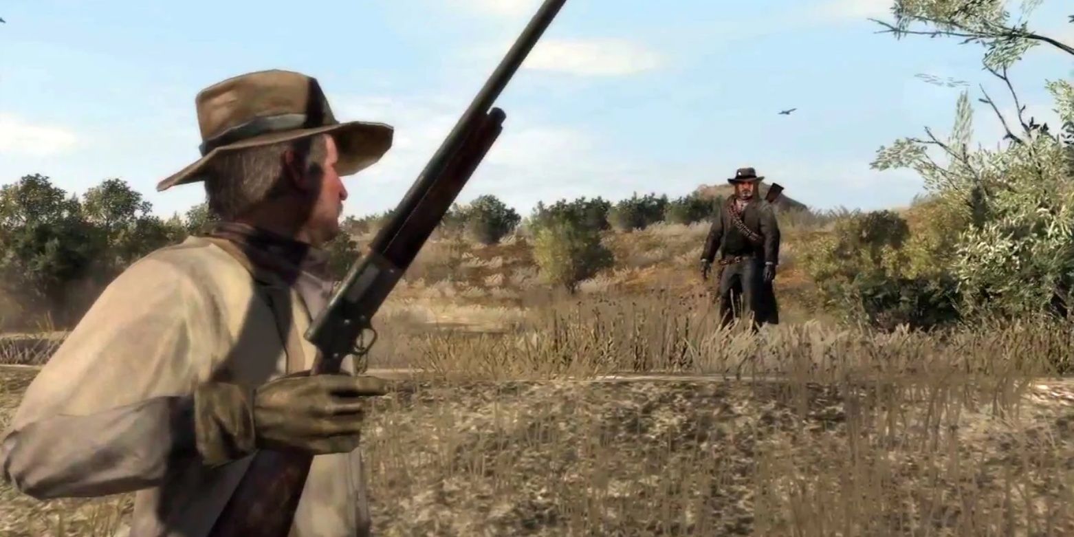 A shotgun in Red Dead Redemption