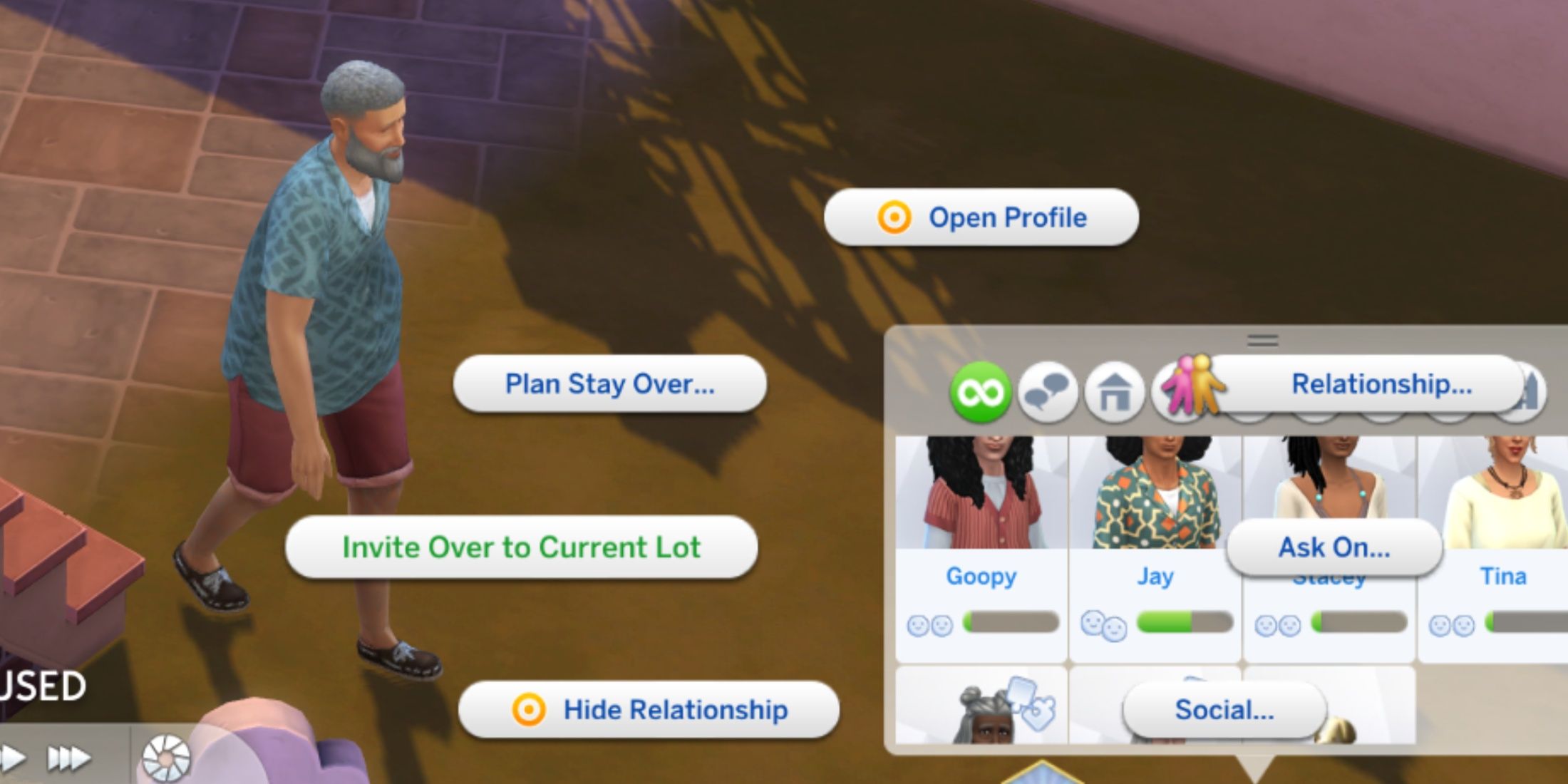 invite over sims 4