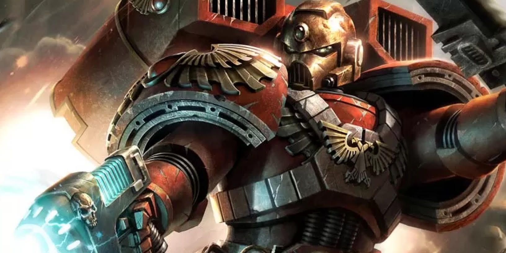 A Blood Angels Assault Marine fires his plasma pistol