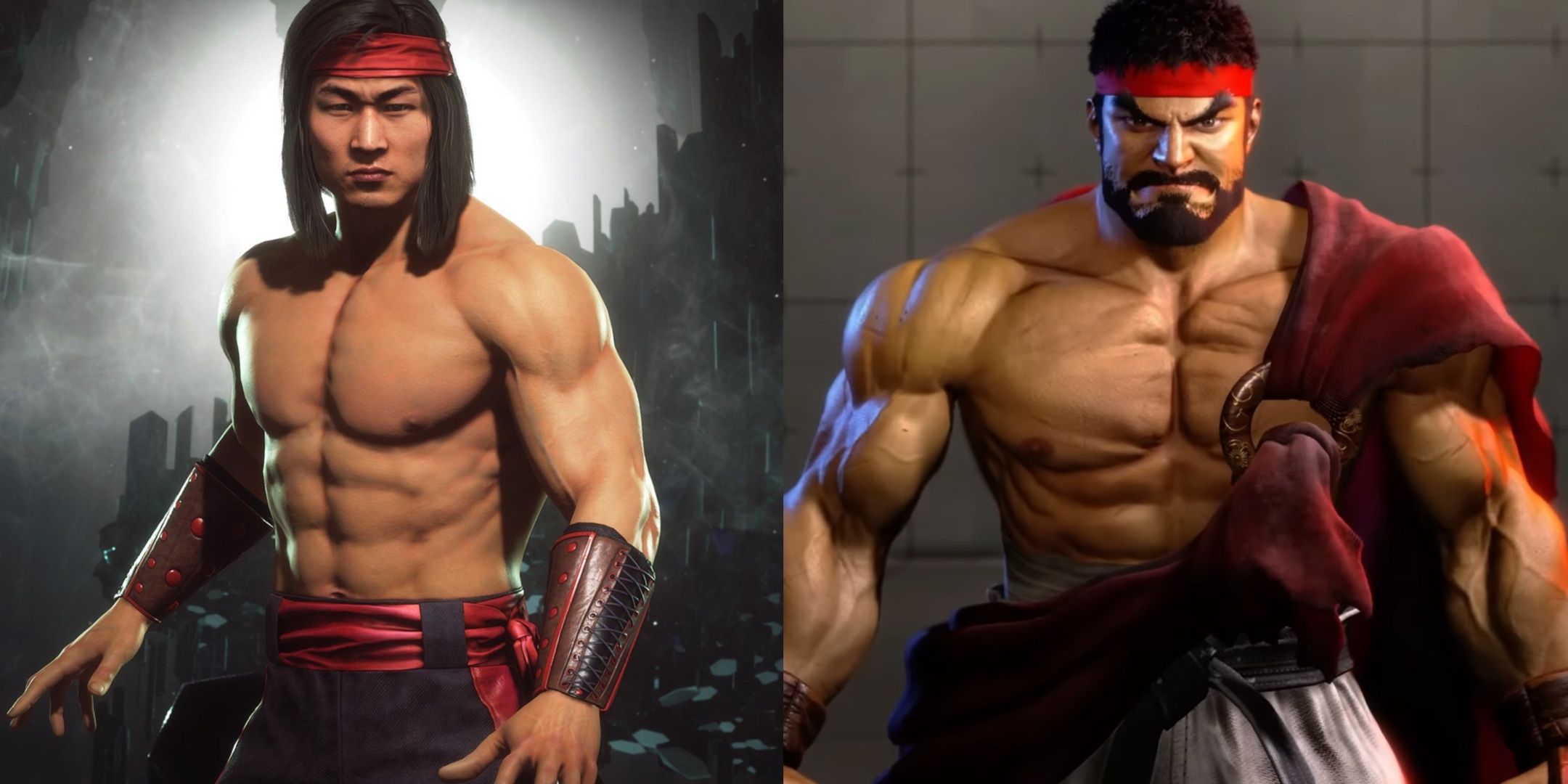 Lui Kang flexes with Ryu.