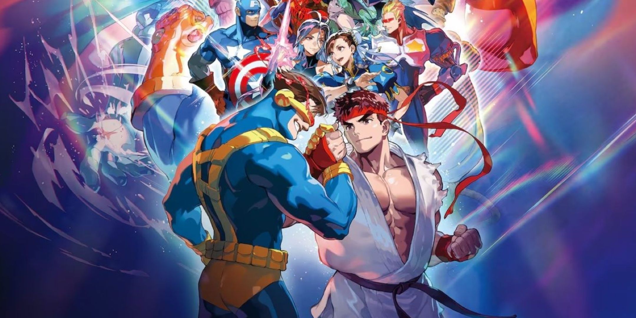 Ryu and Cyclops shake hands.