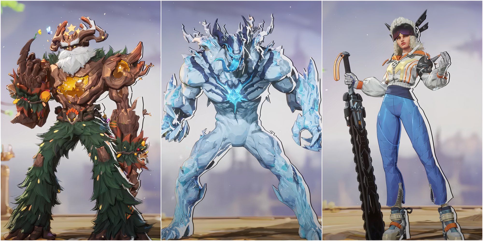 Groot, Venom, Magik winter skins 