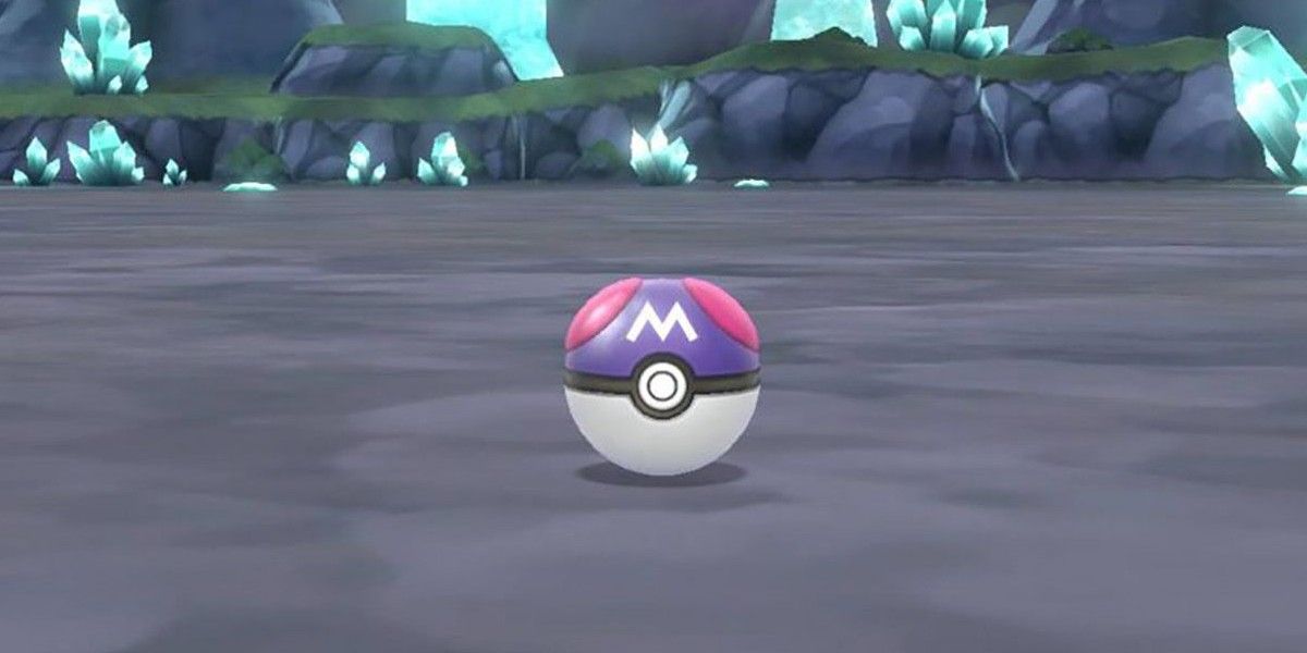 Master ball in a cave in Pokemon.