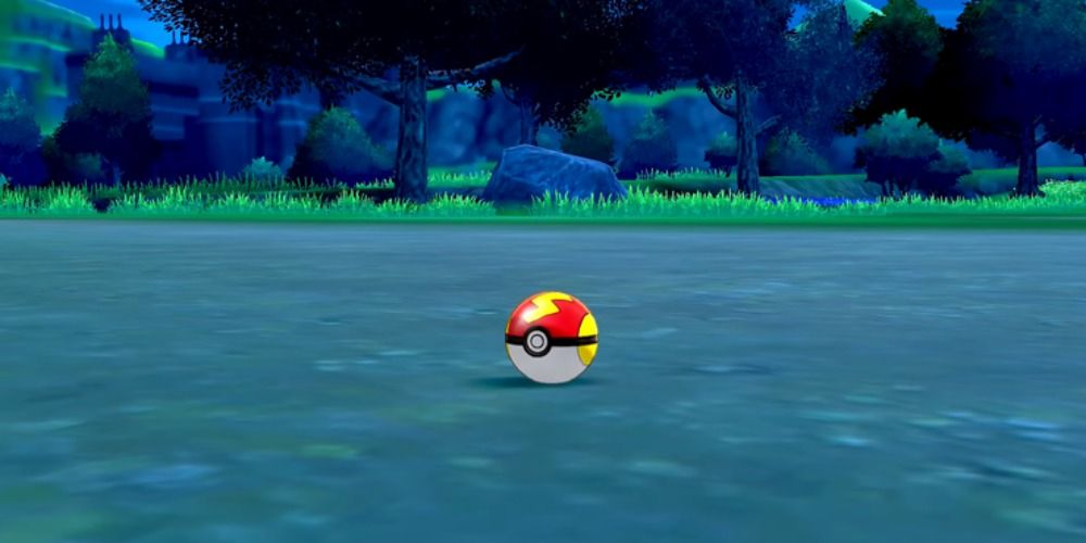 A Fast Ball about to catch its target in Pokemon.