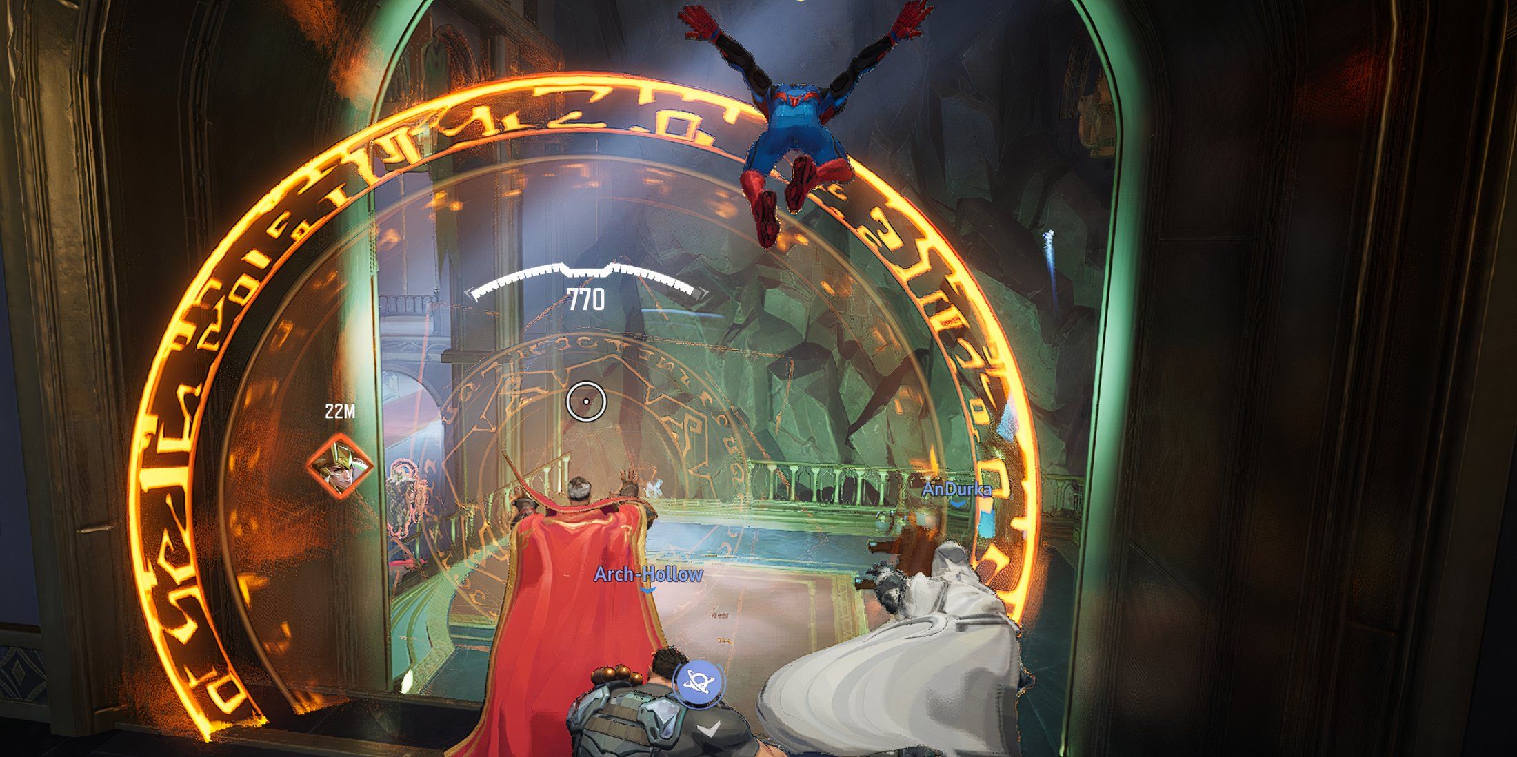 Doctor Strange protects Spider-Man in Marvel Rivals