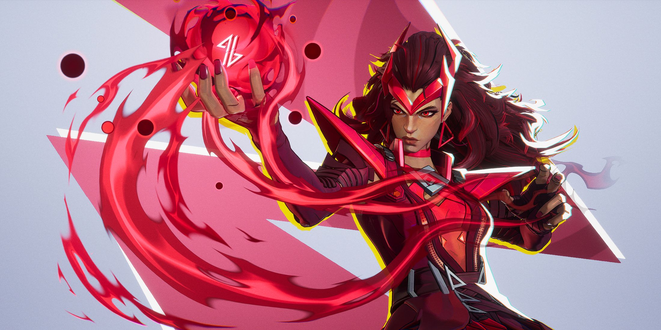 Scarlet Witch conjuring chaos magic in Marvel Rivals