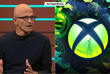 Microsoft CEO Satya Nadella at the annual shareholders meeting, Xbox Logo